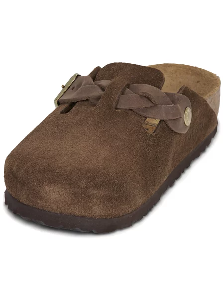Šľapky Birkenstock Boston Braided Hnedá béžová