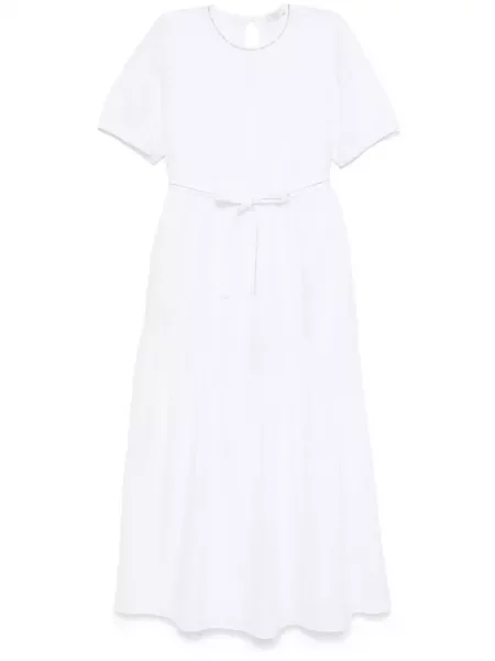 Rochie midi Peserico până la genunchi de costum alb