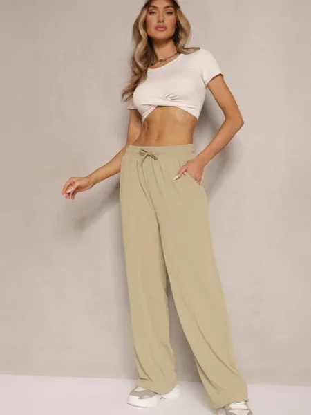 Pantaloni Deyrisse deschis verde