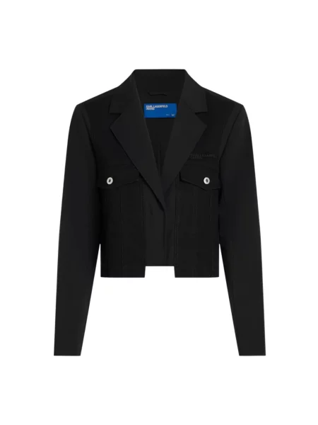 Lniana marynarka Karl Lagerfeld czarna