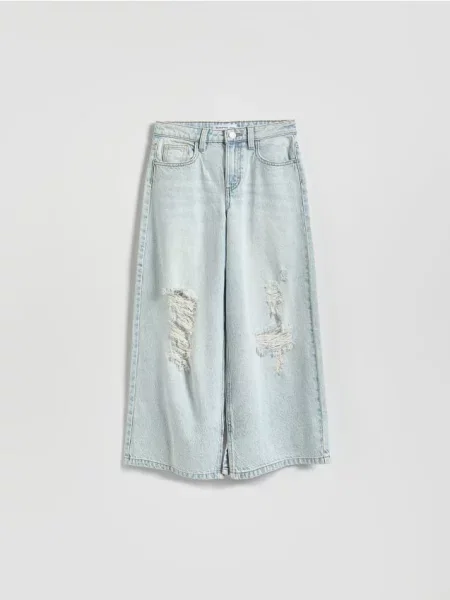 Reserved Джинси super wide leg синій