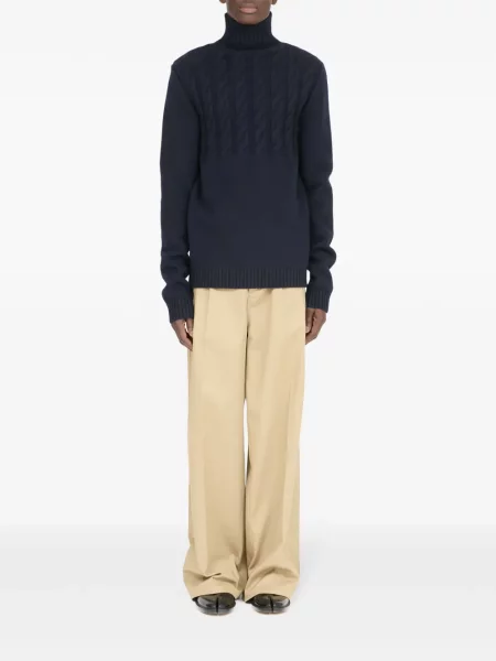 Vilnonis megztinis Maison Margiela mėlyna
