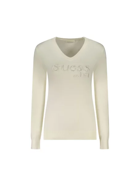 Jeansy Guess z kamieniami białe