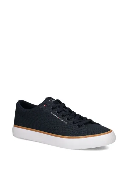 Sneakerși Tommy Hilfiger cu șireturi din dantelă albastru