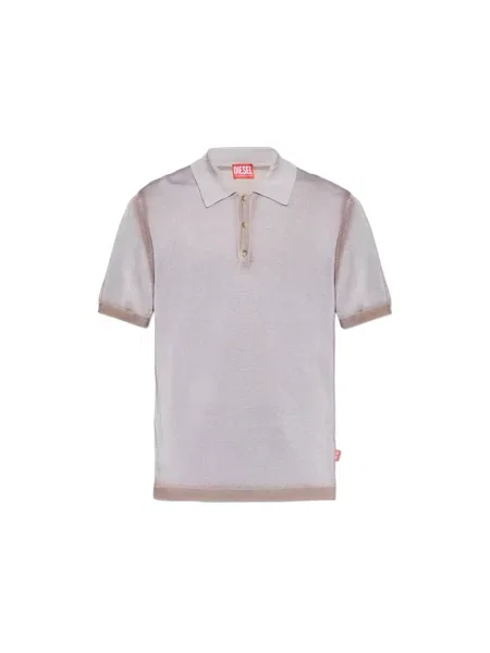 Koszulka polo Diesel fioletowa