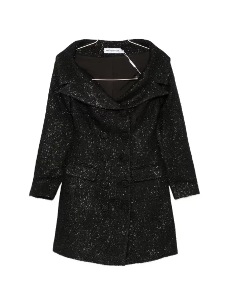 Rochie mini Self-portrait cu două rânduri de nasturi negru