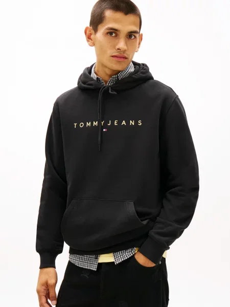 Palton Tommy Jeans negru