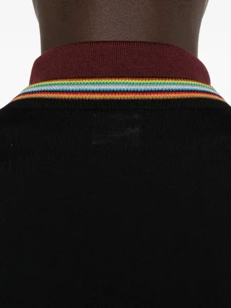 Cardigan Paul Smith de lână cu dungi negru