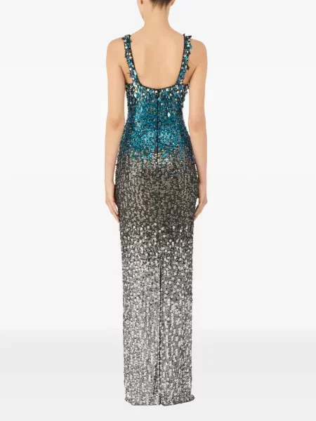 Decora rochie Jenny Packham cu paiete de costum argintiu