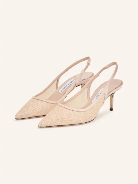 Jimmy Choo Lodičky Love 65 / stříbrná růžová