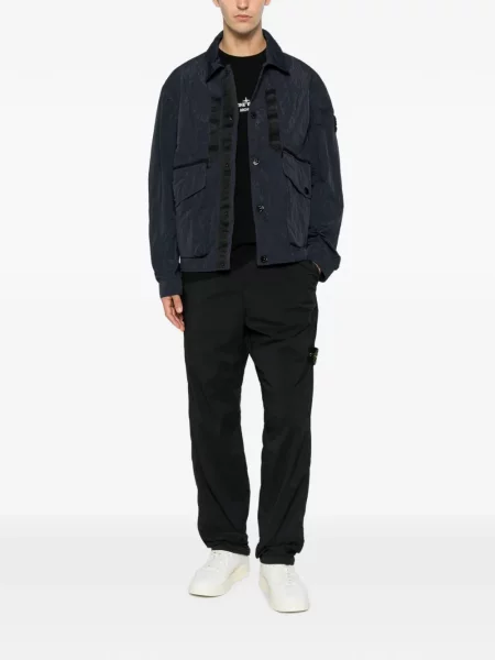 Geacă Stone Island cu strasuri albastru