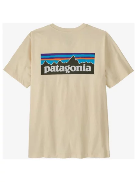 Koszulka z krótkim rękawem Patagonia Logo S beżowy