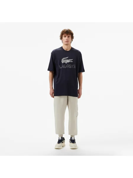 Lacoste Koszulka Relaxed Fit granatowa