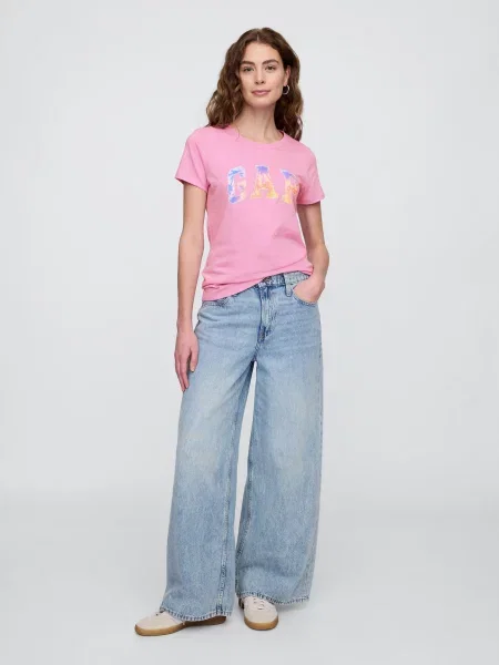 Тениска Gap розово