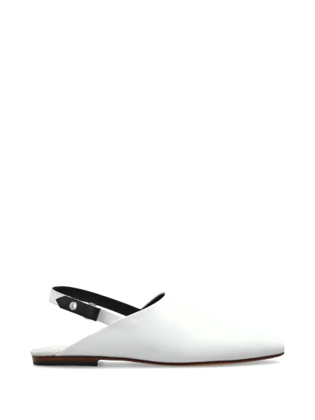 Papuci tip mules Kenzo slingback alb