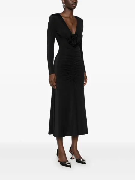 Rochie Nissa cu model floral negru