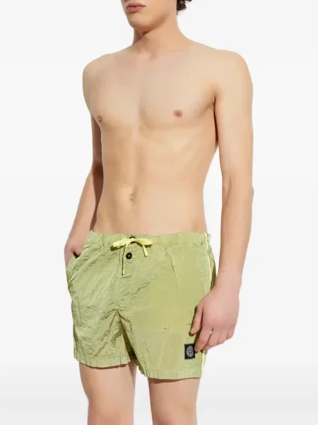 Slip de baie Stone Island cu strasuri verde