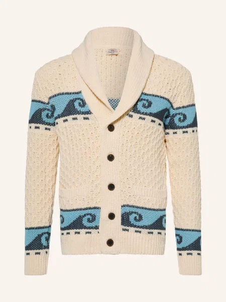 Faherty Kardigan Wave Swell weiss