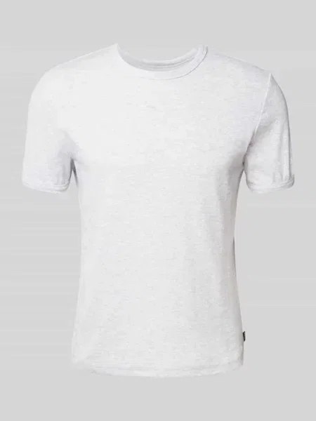T-shirt z prążkowanym okrągłym dekoltem Review