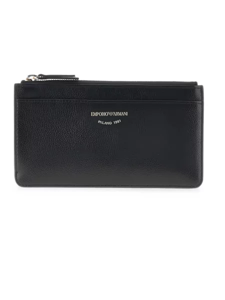 Emporio Armani portfel skórzany czarny