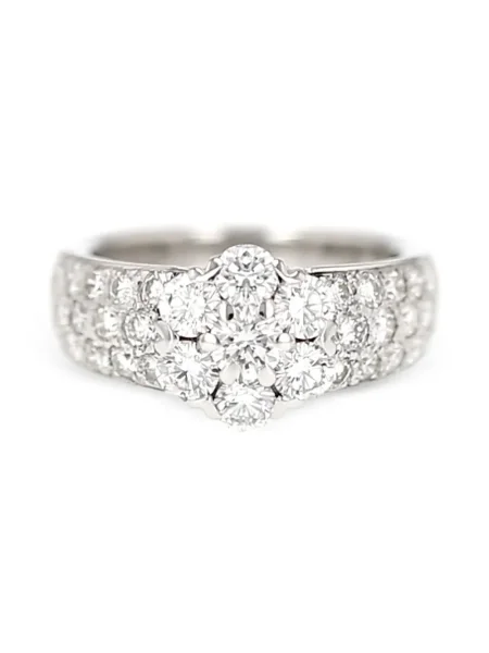 Inel Van Cleef & Arpels cu model floral argintiu
