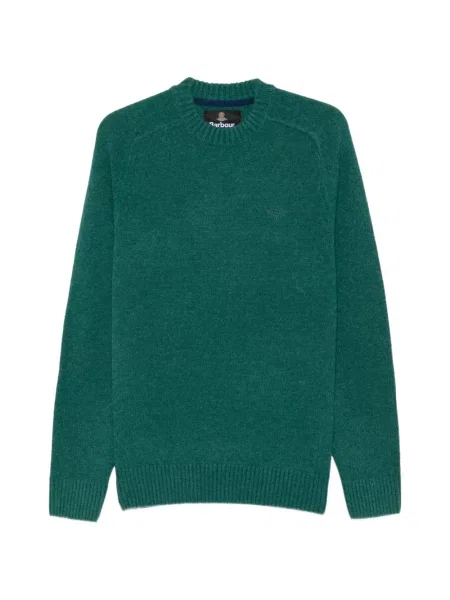 Pulover Barbour cu decolteu rotund verde