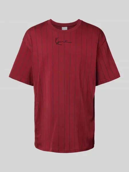 T-shirt z wyhaftowanym logo Karl Kani bordowa
