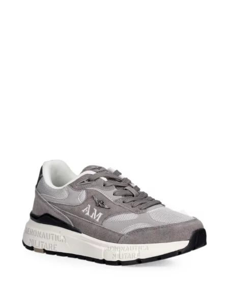 Sneakers Aeronautica Militare με αυτόγραφο γκρι