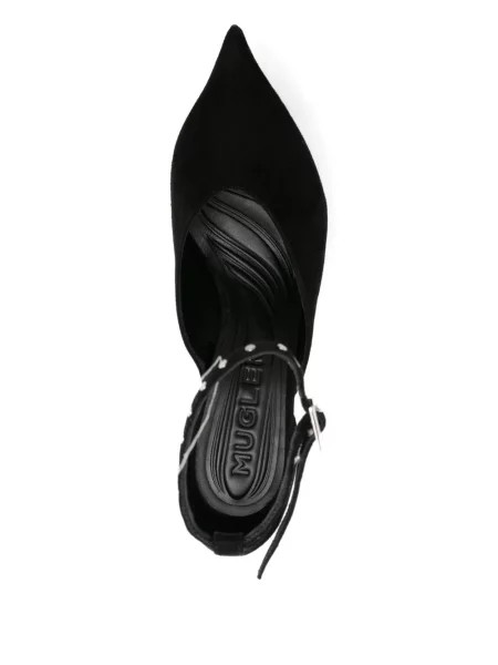 Pantofi cu toc Mugler cu platformă negru