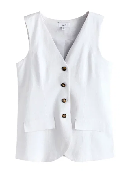 Next Vestă de costum alb