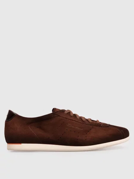 Замшеві кросівки Santoni коричневі