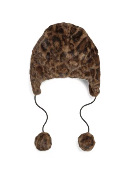 Căciulă Juicy Couture cu imagine cu model leopard maro