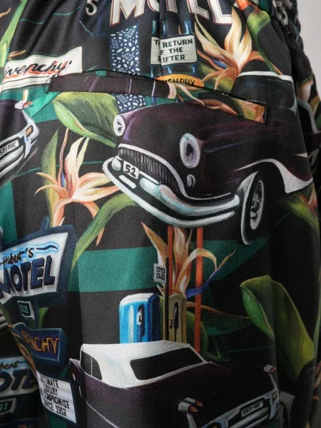 Pantaloni scurți Givenchy cu imagine negru