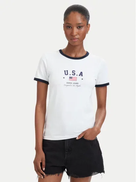 Guess Jeans Tricou alb