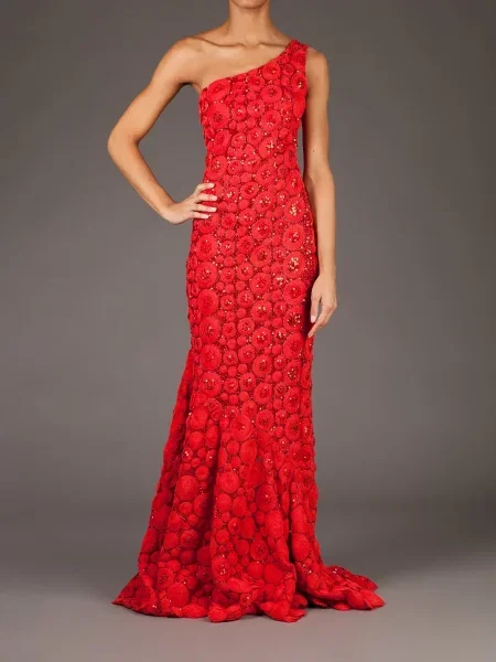 Rochie Georges Mak de costum roșu