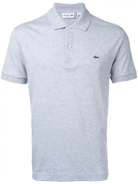 Tricou polo Lacoste cu autograf gri