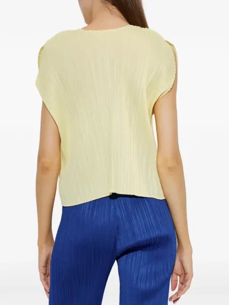 Top Pleats Please Issey Miyake galben