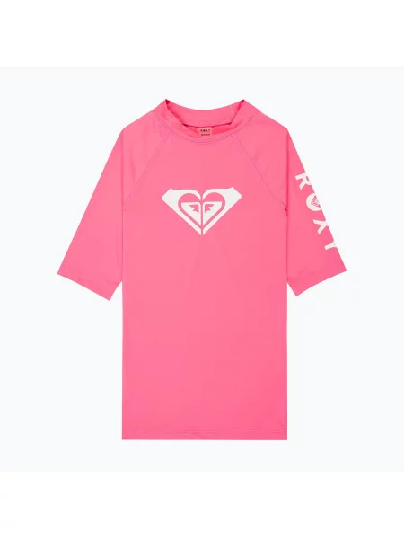Детска тениска за плуване ROXY Whole Hearted sangria sunset розово