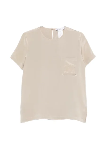 Tricou Max Mara cu broderie verde