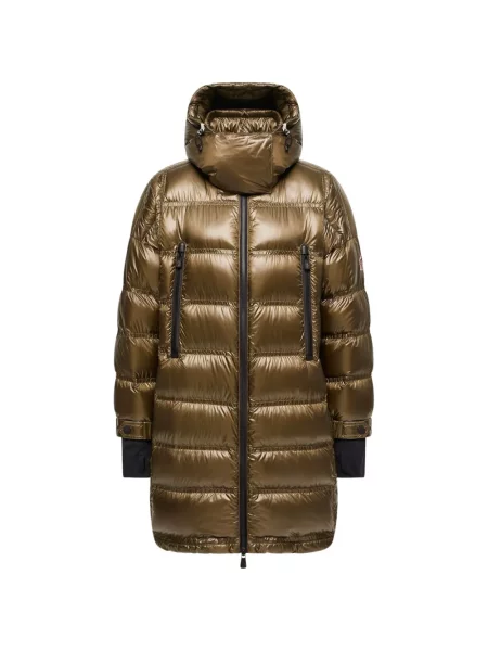 Palton Moncler cu glugă verde