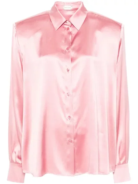 Jedwabna długa koszula Magda Butrym różowa