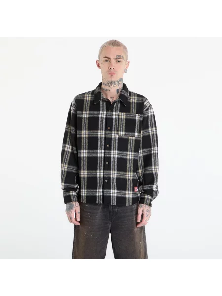 Cămașă Jordan Flight Flannel Shirt Black/ Pale Ivory L negru