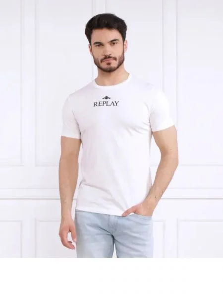 Replay Póló | Relaxed fit fehér