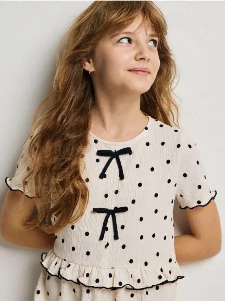 Reserved Комбінезон у горошок нюдовий 