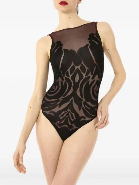 Body Wolford fără mâneci roz
