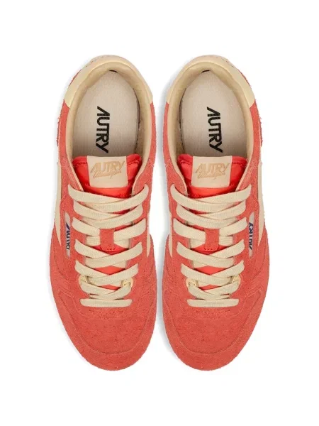 Sneakerși Autry din piele de căprioară portocaliu
