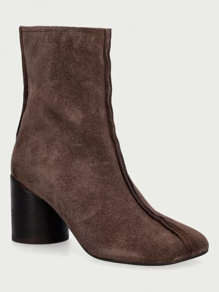 Maison Margiela členkové čižmy dámske semišové hnedá