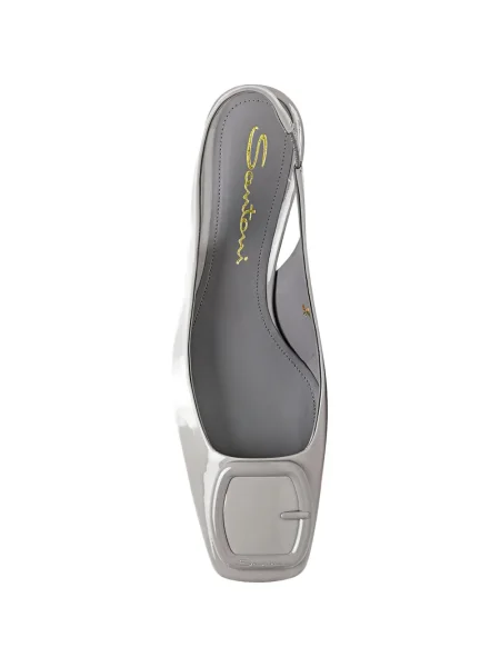 Pantofi cu toc Santoni cu cataramă gri