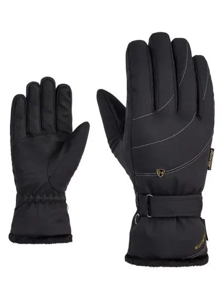 Rękawice Ziener Kahli PR black/gold rozm. 75 czarne