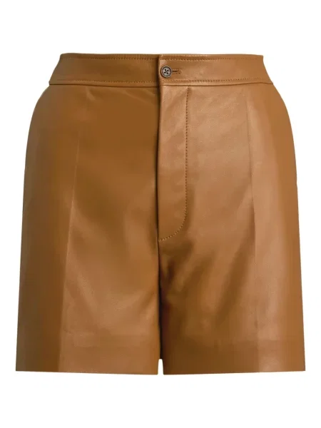 Szorty Ralph Lauren Collection skórzane brązowe